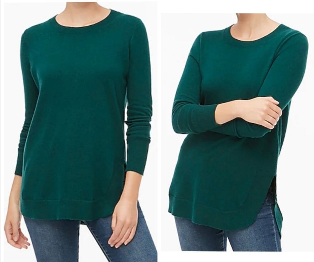 J. Crew Wool Blend Tunic Sweater Academic Green AC624 Size S